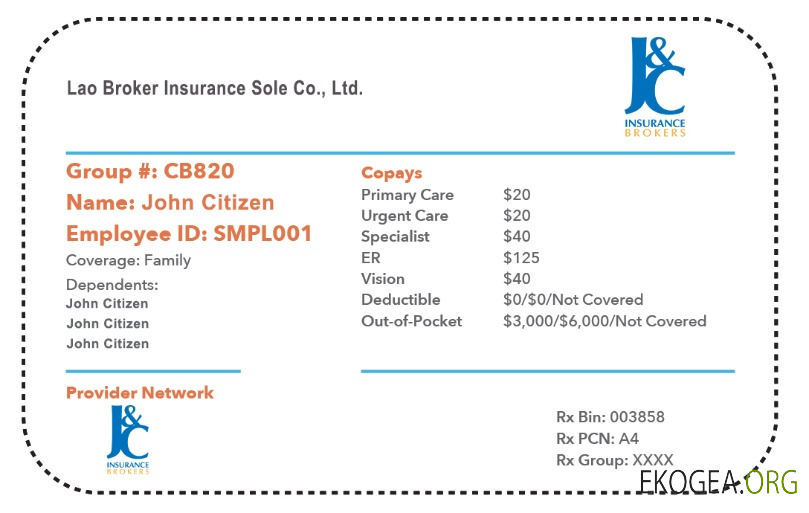 Carte d'assurance maladie du Laos
